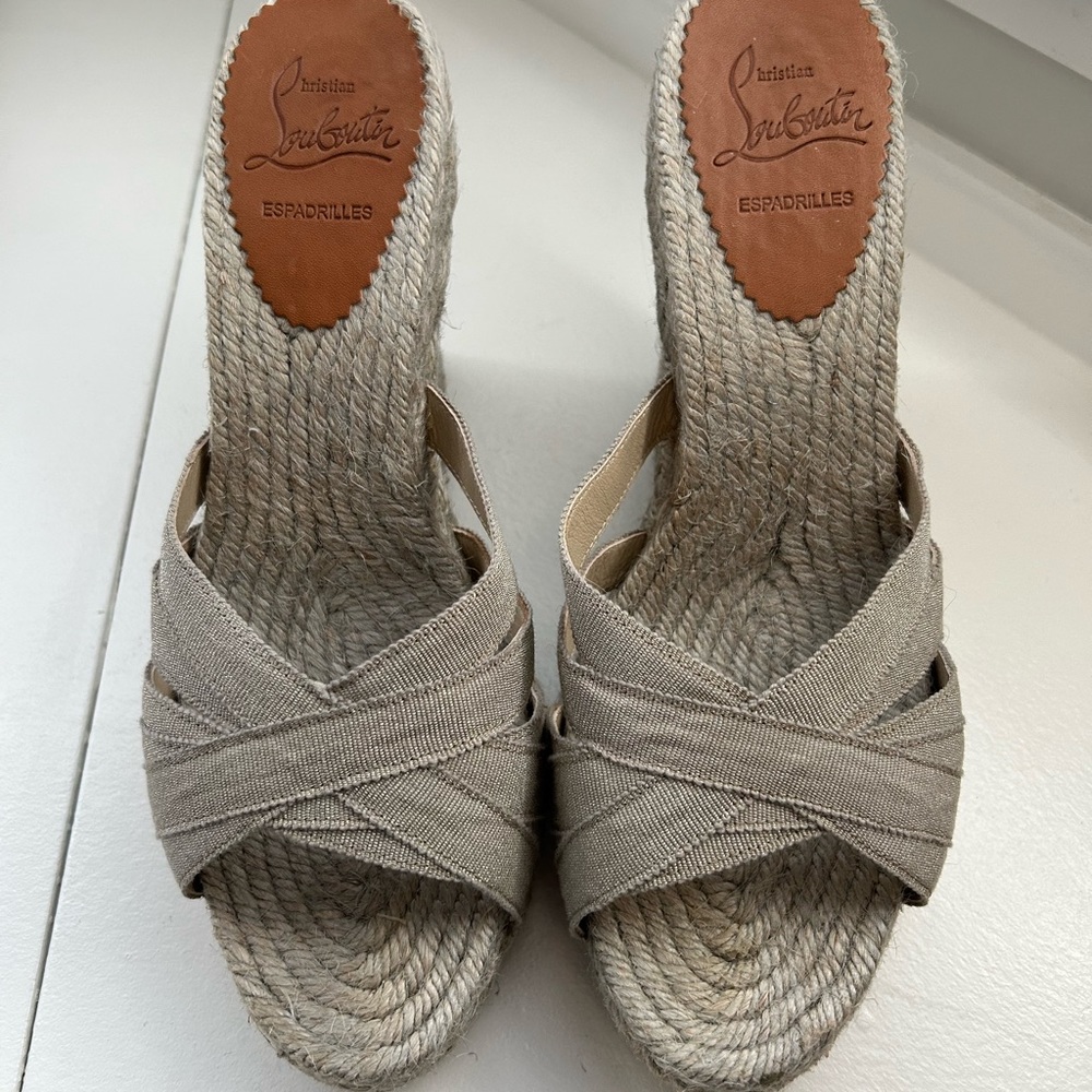 Christian Louboutin espadrilles platform sandals